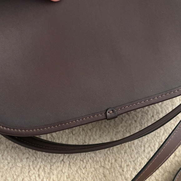 Coach Dark Brown Leather Swinger Crossbody with Gold Turnlock - Picture 9 of 12